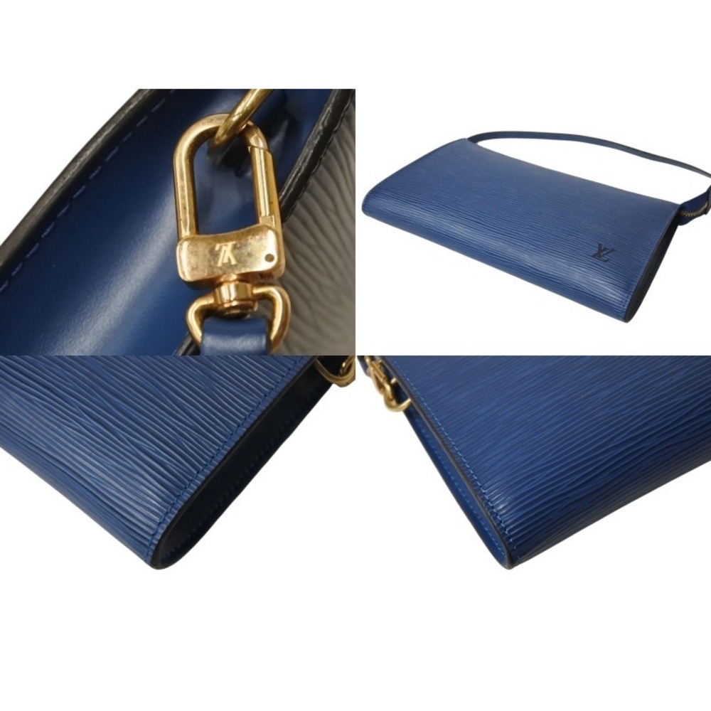 LOUIS VUITTON Pochette Accessoires One Shoulder Hobo bag Epi leather blue - Picture 6 of 8